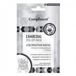 Маска альгинатная Compliment глубоко очищающая с углем