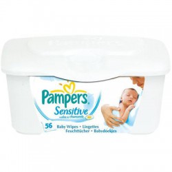 Салфетки влажные детские, Pampers (Памперс) 56 шт сенситив сменный блок