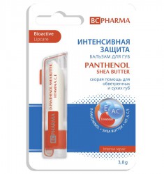 Бальзам для губ БиСи Фарма интенсивная защита пантенол масло ши комплекс витаминов А С Е 3.8 г