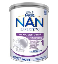Смесь молочная сухая NAN 1 Оптипро Экспертпро гипоаллергенная с рождения 400 г