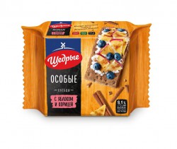 Хлебцы хрустящие Щедрые пшеничные особые с яблоком и корицей 200 г
