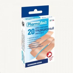 Пластырь Pharmadoct Традиционный (мегапласт) на полимерной основе р. 6смх2см 20 шт.