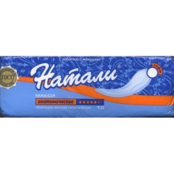 Прокладки женские Натали макси анатомические софт без крылышек 10 шт.