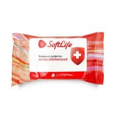 Салфетки влажные Softlife антибактериальные 20 шт.