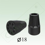 Наконечник для трости и костылей, р. 18 мм 1 шт цвет в ассортименте