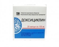 Доксициклин капс. 100 мг 20 шт.