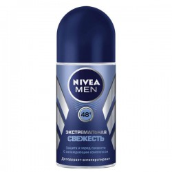 Дезодорант-антиперспирант для мужчин Nivea аква кул экстремальная защита шариковый 50 мл