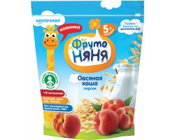 Каша молочная Фрутоняня овсяная с персиком с 5 мес 200 г