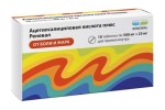 Ацетилсалициловая кислота плюс Реневал, таблетки 500 мг+25 мг 10 шт