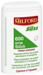 Заменитель сахара табл. 650 шт. Milford