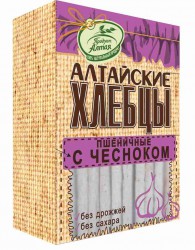 Хлебцы 75 г Алтайские пшеничные с чесноком