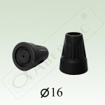 Наконечник для трости и костылей, р. 16 мм 1 шт арт. Нк16 черный