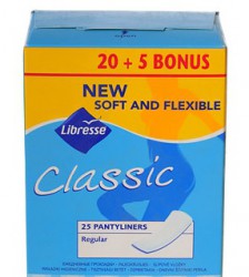Прокладки женские ежедневные Libresse классик пантилайн 20 шт.