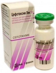 Цефотаксим пор. д/р-ра для в/в и в/м введ. 1 г 1 шт.