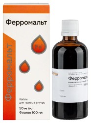 Ферромальт капли д/приема внутрь 50 мг/мл 100 мл 1 шт.