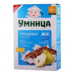 Каша молочная, Умница 200 г гречка груша с 4 мес