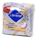 Прокладки женские, Libresse (Либресс) 10 шт инвизибл драй лайт део фреш