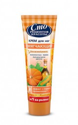 Крем для ног Сто рецептов красоты смягчающий с тыквой и кукурузным маслом 80 мл