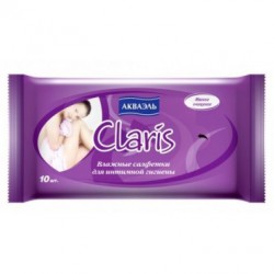 Салфетки влажные для интимной гигиены Акваэль кларис 10 шт.