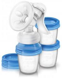 Молокоотсос Avent ручной с контейнерами для хранения молока