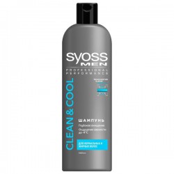 Шампунь для мужчин Syoss Клин энд Кул для нормальных и жирных волос 500 мл