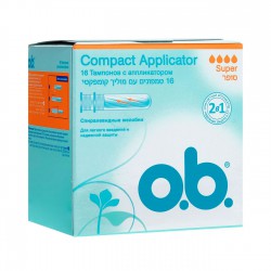 Тампоны o.b. компакт аппликатор супер 16 шт.