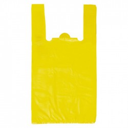 Пакет-майка 1 шт. ПНД р. 24смх44см желтый