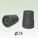 Наконечник для трости и костылей, р. 28 мм  1 шт арт. Нк28/С серый