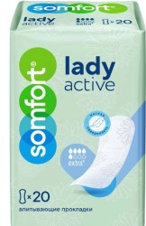 Прокладки урологические для женщин Somfort Леди актив экстра 20 шт.