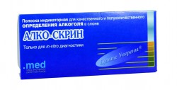 Тест для выявления алкоголя Алко-скрин в слюне 1 шт.