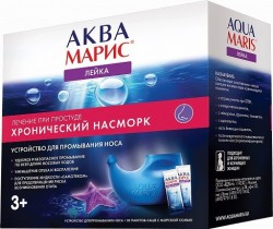 Устройство для промывания носа Аква Марис + средство с морской солью №30 330 мл