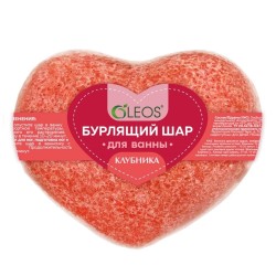 Бурлящий шар для ванн Oleos клубника сердце